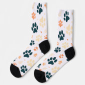 Paw Print en Leaf Pattern Sokken (Links)