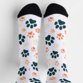 Paw Print en Leaf Pattern Sokken (Top)
