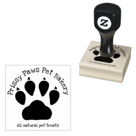 Paw Print en zakelijke tekst met naam Rubberstempel