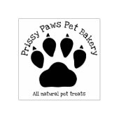 Paw Print en zakelijke tekst met naam Rubberstempel (Afrduk)
