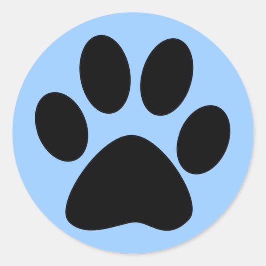 Paw Print Envelope Seal Ronde Sticker (Voorkant)