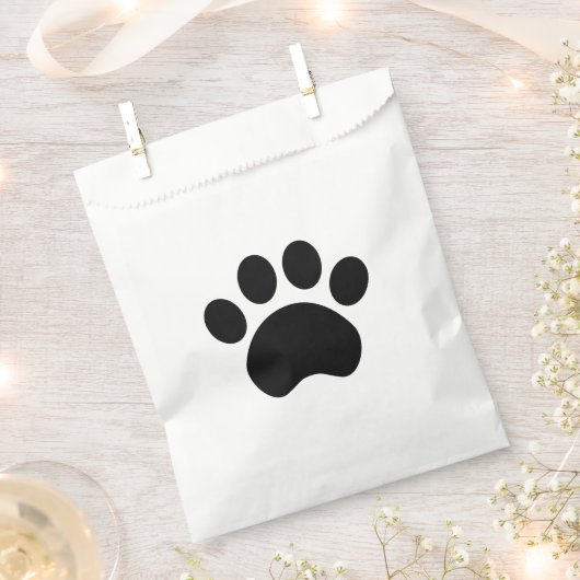 Paw Print Favor Bag Bedankzakje (Geknipt)