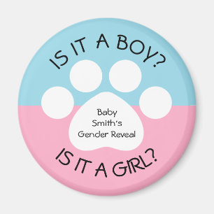 Paw Print Gender onthullen Magneet