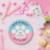 Paw Print Gender onthullen Papieren Bordje (Feest)