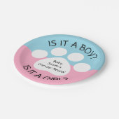 Paw Print Gender onthullen Papieren Bordje (Gekanteld)