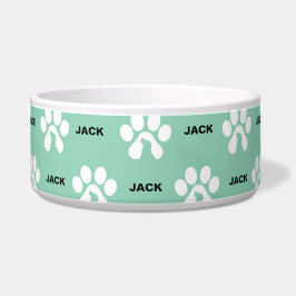 Paw Print gepersonaliseerde hond Voerbakje