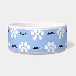 Paw Print gepersonaliseerde hond Voerbakje