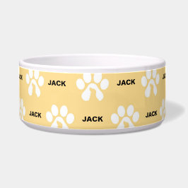 Paw Print gepersonaliseerde hond Voerbakje