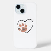 Paw print hart - Schattige dierenliefhebber ontwer Case-Mate iPhone Case (Achterkant)