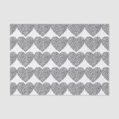 Paw print hart silhouet tissue papier (Voorkant)