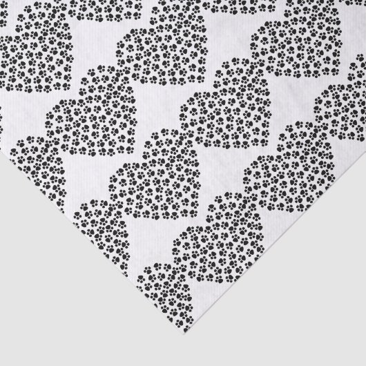 Paw print hart silhouet tissue papier (Detail)