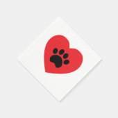 Paw Print Hartpapier servetten (Hoek)