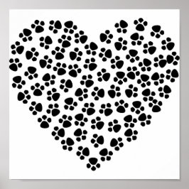 Paw Print Heart