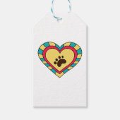 Paw Print Heart Cadeaulabel (Voorkant)