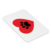 Paw Print Heart Magneet (Rechterzijde)