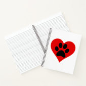 PAW PRINT HEART NOTITIEBOEK (Binnen)