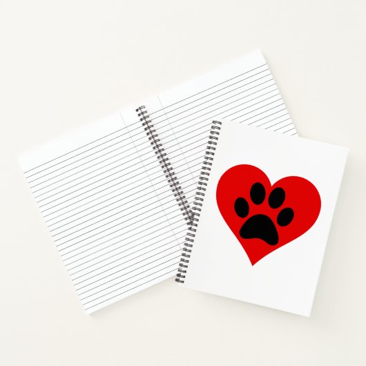 PAW PRINT HEART NOTITIEBOEK (Binnen)