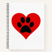 PAW PRINT HEART NOTITIEBOEK (Voorkant)