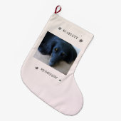 Paw Print Holiday Tribute Keepsake Grote Kerstsok (Voorkant (Hangend))