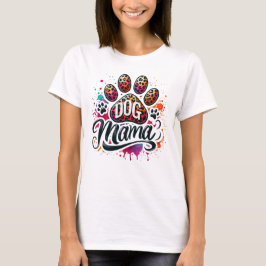 Paw Print Hond Mamma T-shirt