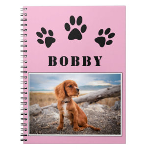 Paw Print Hond Pet Foto en Naam Notitieboek