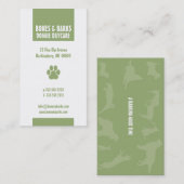 Paw Print Hondenverzorging Olijf Visitekaartje (Voorkant / Achterkant)