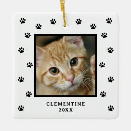 Paw Print Huisdier Foto Kerst Ornament