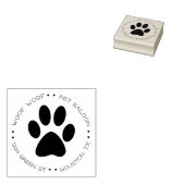 Paw Print huisdier sallon Rubberstempel (Gestempeld)