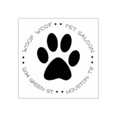 Paw Print huisdier sallon Rubberstempel (Afrduk)