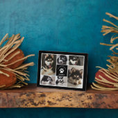 Paw Print Huisdier Ter Herinnering Zwarte Foto Col Fotoplaat (Zijkant)