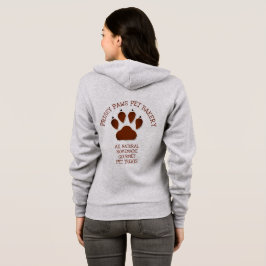 Paw Print in bruin met bedrijfsnaam LIGHT Hoodie