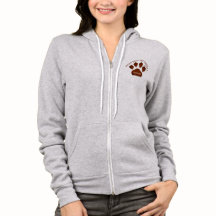 Paw Print in bruin met bedrijfsnaam LIGHT