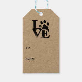 Paw Print in LOVE Cadeaulabel