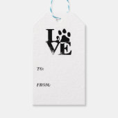 Paw Print in LOVE Cadeaulabel (Voorkant)