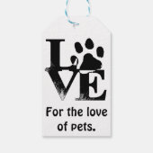 Paw Print in LOVE Cadeaulabel (Achterkant)