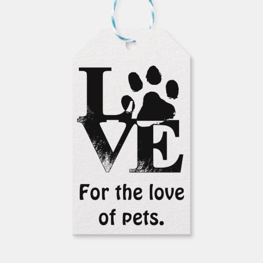Paw Print in LOVE Cadeaulabel (Achterkant)