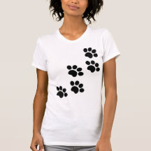 Paw print kattehond schattig zwart-wit