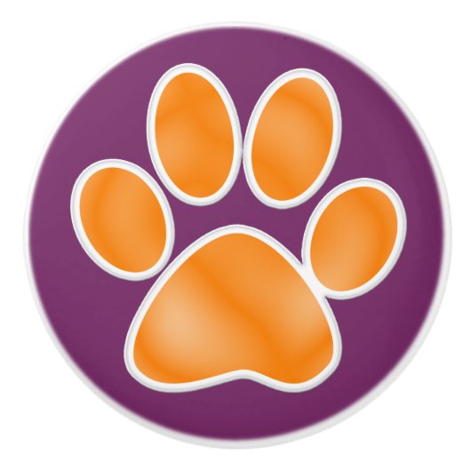 Paw Print Keramische ladeknop - SRF Keramische Knop (Voorkant)