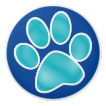 Paw Print Keramische ladeknop - SRF