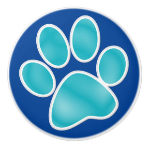 Paw Print Keramische ladeknop - SRF Knop