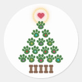 Paw Print Kerstboom Stickers (Voorkant)