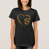 Paw Print Leopard Hearts Dog Cat Valentines Day Bo T-shirt (Voorkant)