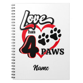 Paw Print Liefde Notitieboek
