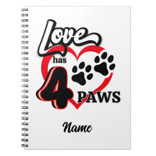 Paw Print Liefde Notitieboek