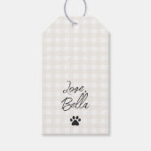 Paw Print Liefde PET NAAM Dierenvriend Chic Fun Cadeaulabel (Voorkant)