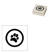 Paw Print Logo Rubberstempel (Gestempeld)
