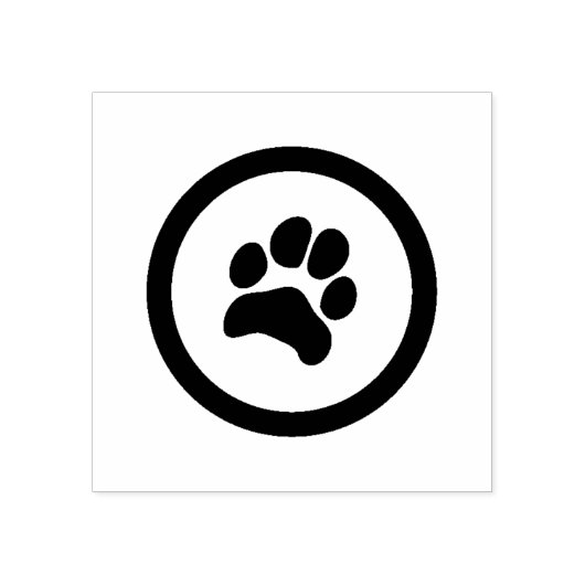 Paw Print Logo Rubberstempel (Afrduk)