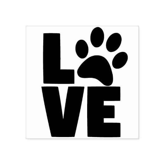 Paw Print Love Art Stempel (Afrduk)