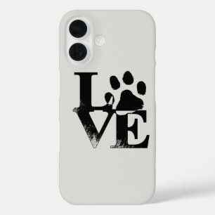 Paw Print Love iPhone 16 Hoesje