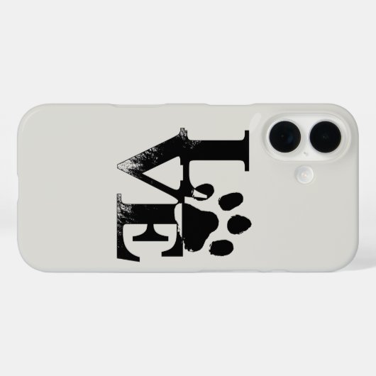 Paw Print Love Case-Mate iPhone Case (Achterkant (horizontaal))